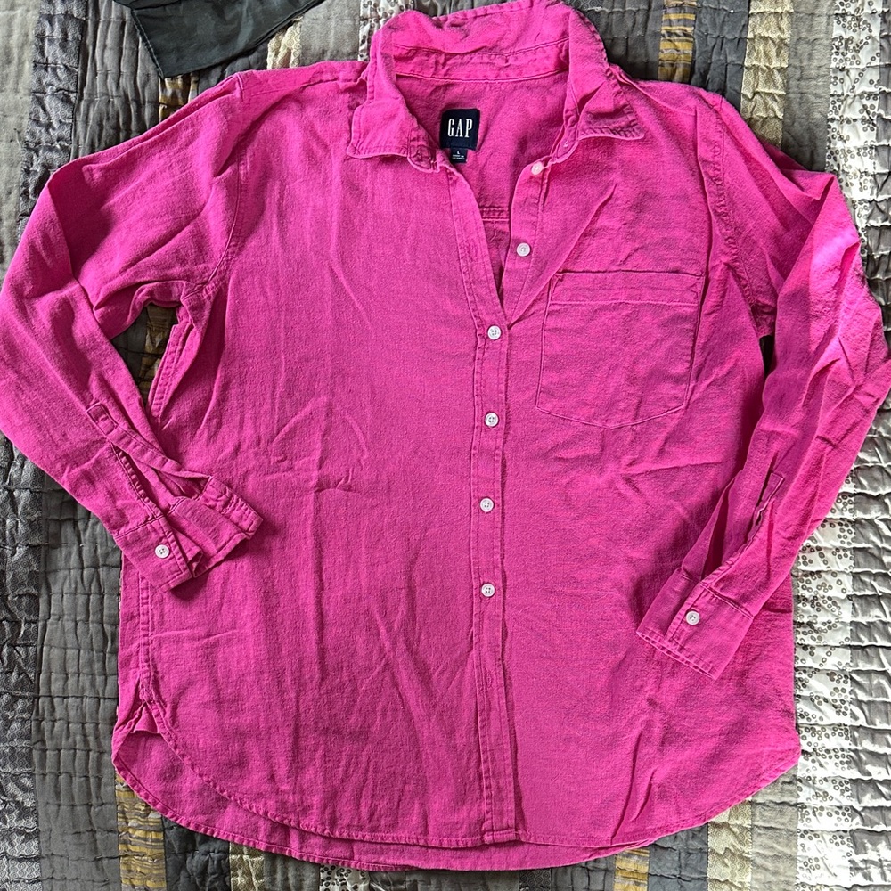 GAP Fuchsia Long Sleeve Shirt